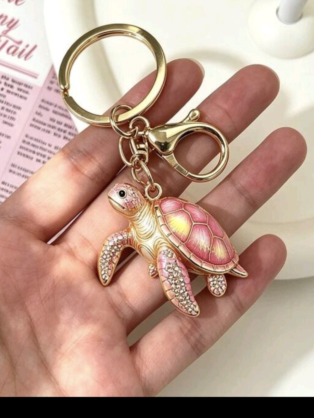 Beautiful Turtle Bag Charm/ Keychain NEW